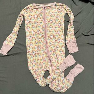 Little sleepies pastel rainbow zippie